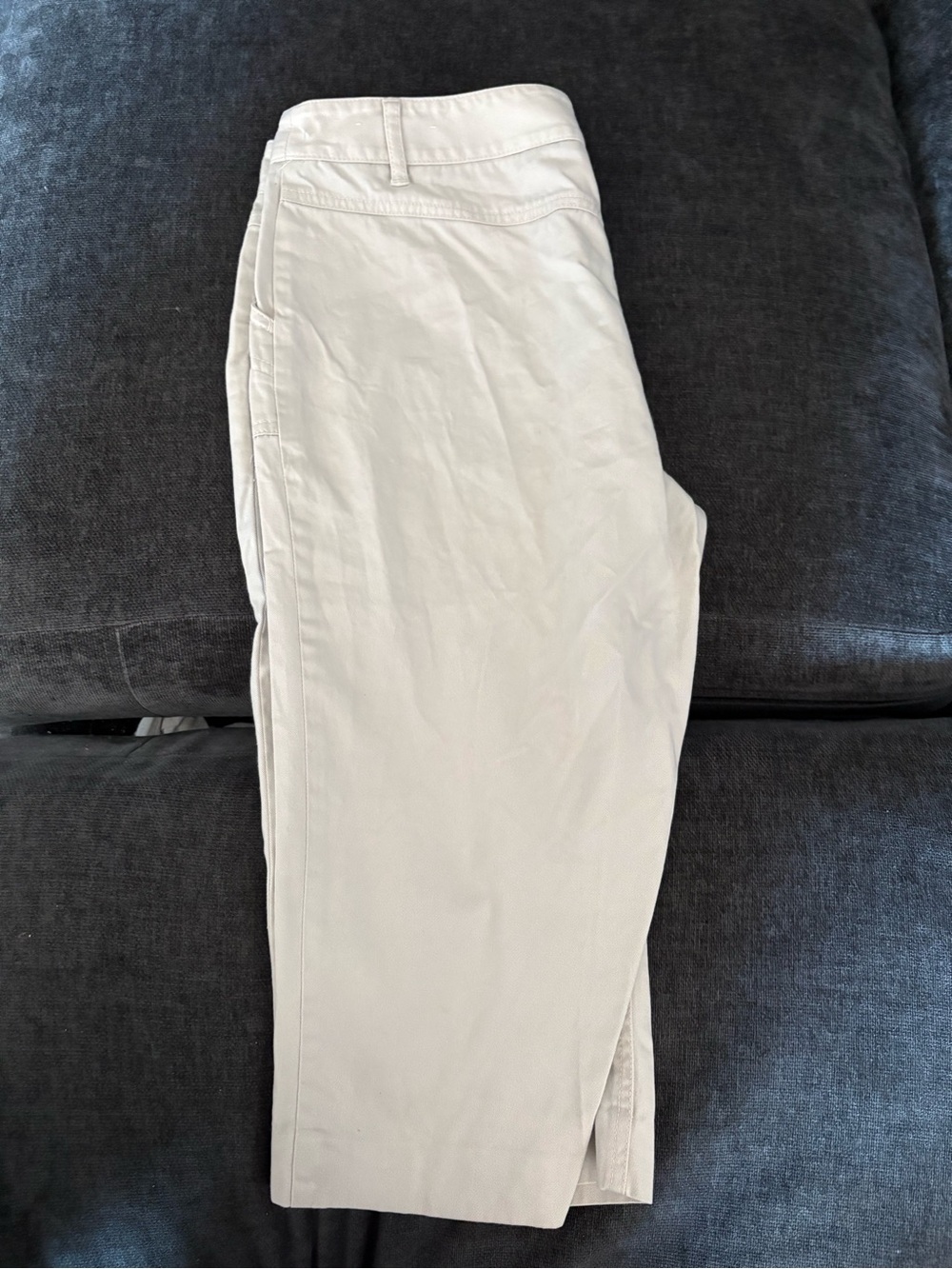 Men's Cream Straight-Leg Pants